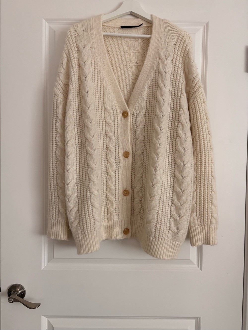 Jenni Kayne Oversized Cable-Knit Button Cardigan
